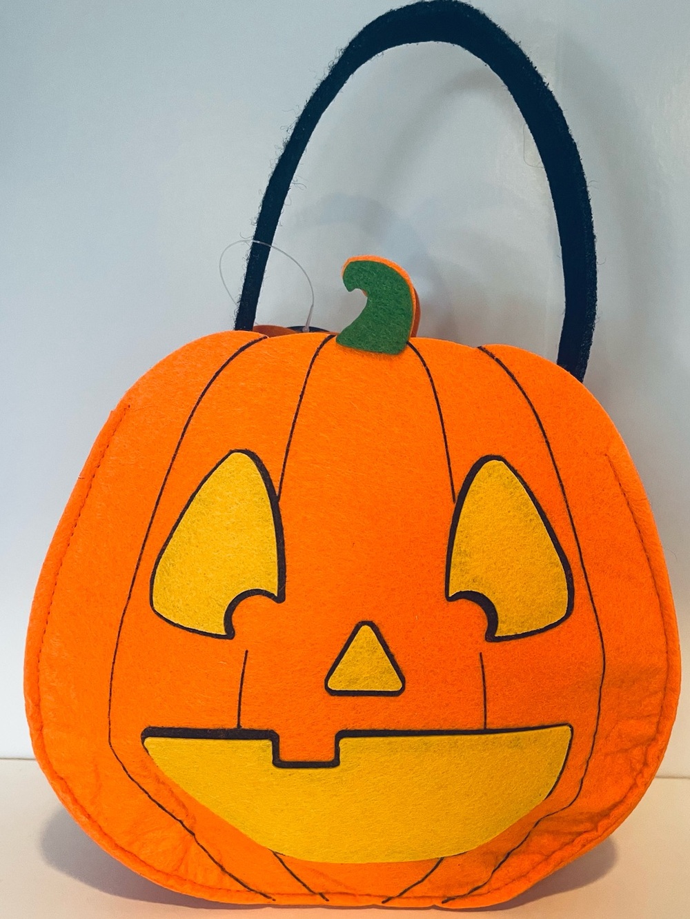 Orange Pumpkin Soft Trick-or-Treat Bag for Kids, Halloween Bag